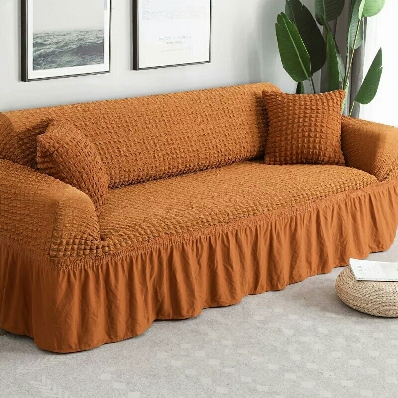 Solid Color Elastic Sofa Cover For Living Room